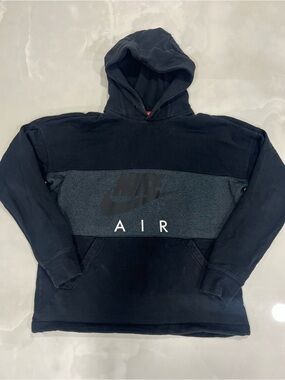 Nike Men's Crewneck Air Pullover Hoodie - Black/Charcoal